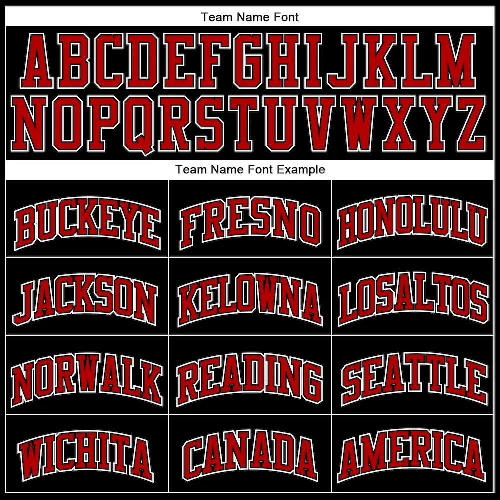 Custom Black Red-White Authentic Throwback Basketball Jersey - Image 3
