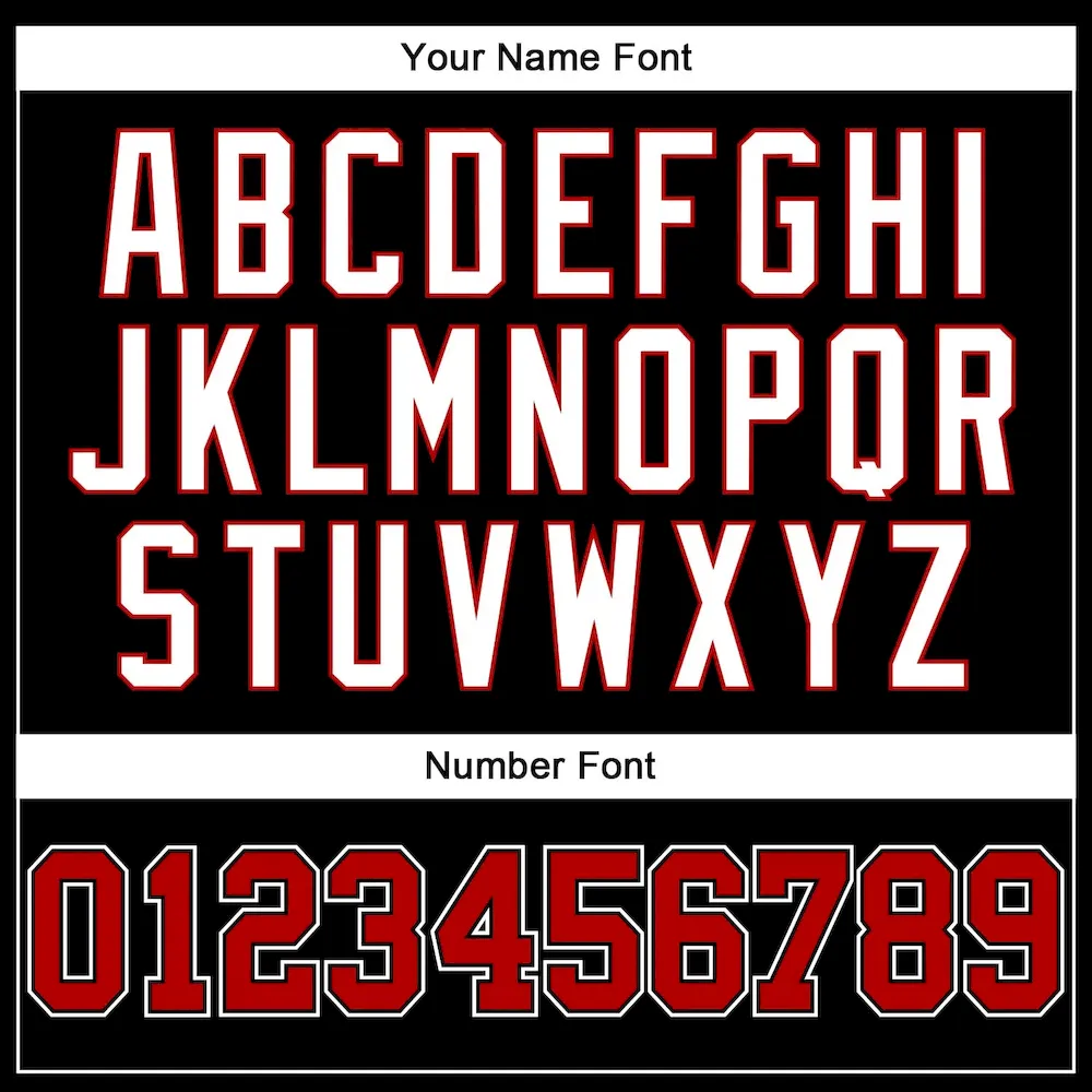 Custom Black Red-White Authentic Throwback Basketball Jersey - Image 4