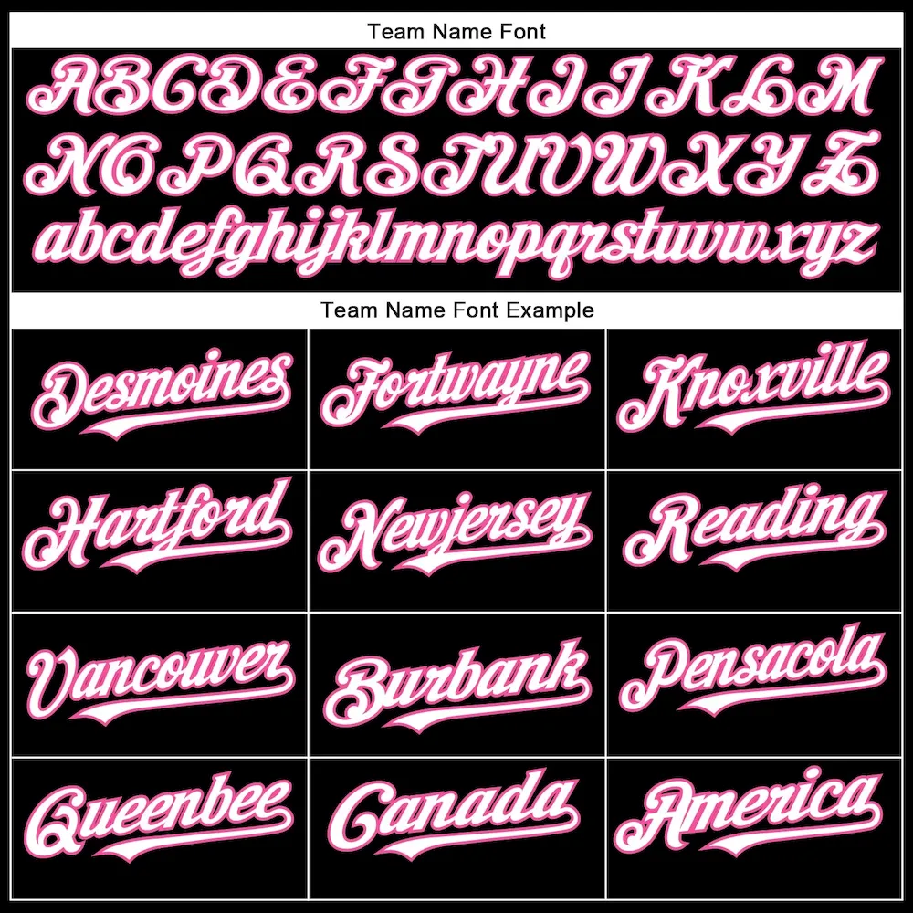 Custom Black White-Pink Authentic Baseball Jersey - Image 4