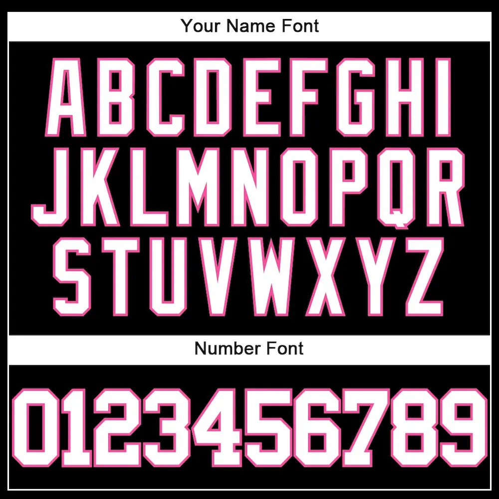Custom Black White-Pink Authentic Baseball Jersey - Image 5