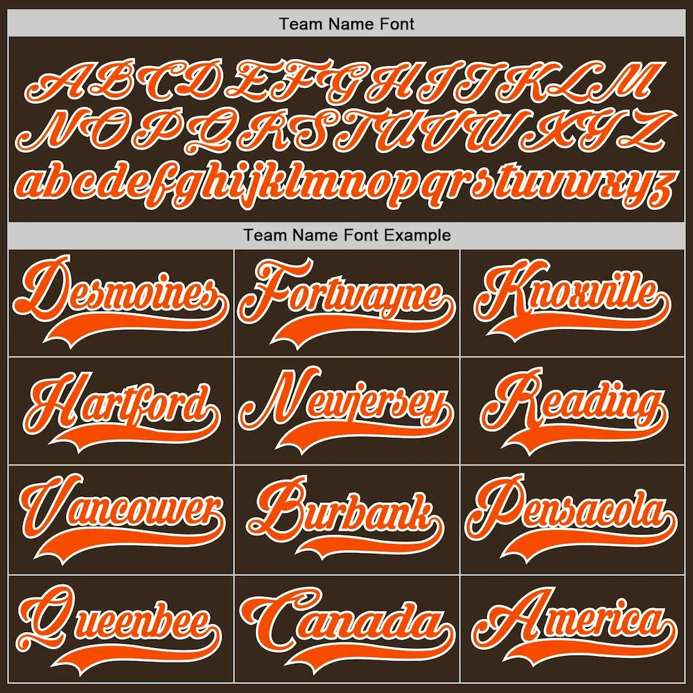 Custom Brown Orange-White Hockey Jersey - Image 4