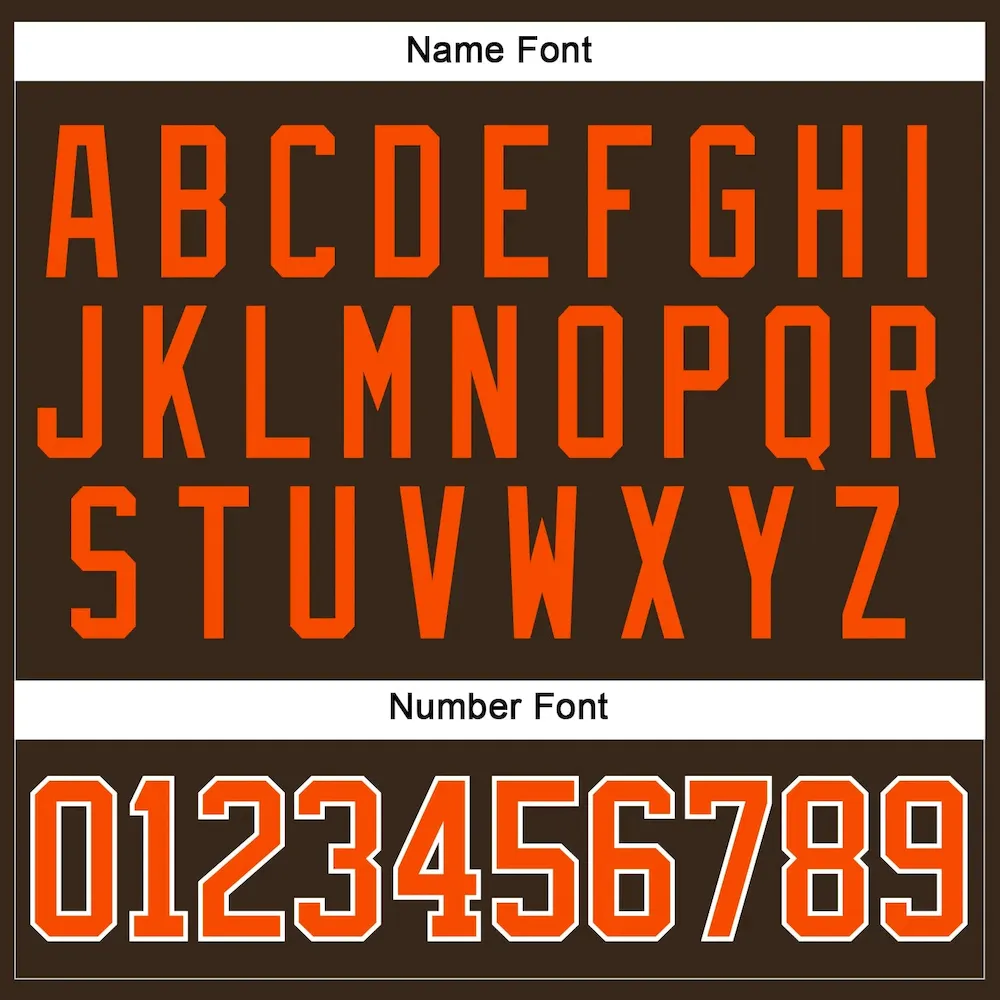 Custom Brown Orange-White Hockey Jersey - Image 5
