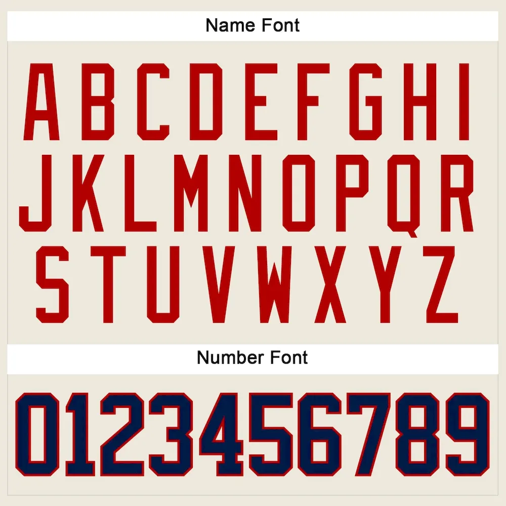 Custom Cream Navy-Red Hockey Jersey - Image 5