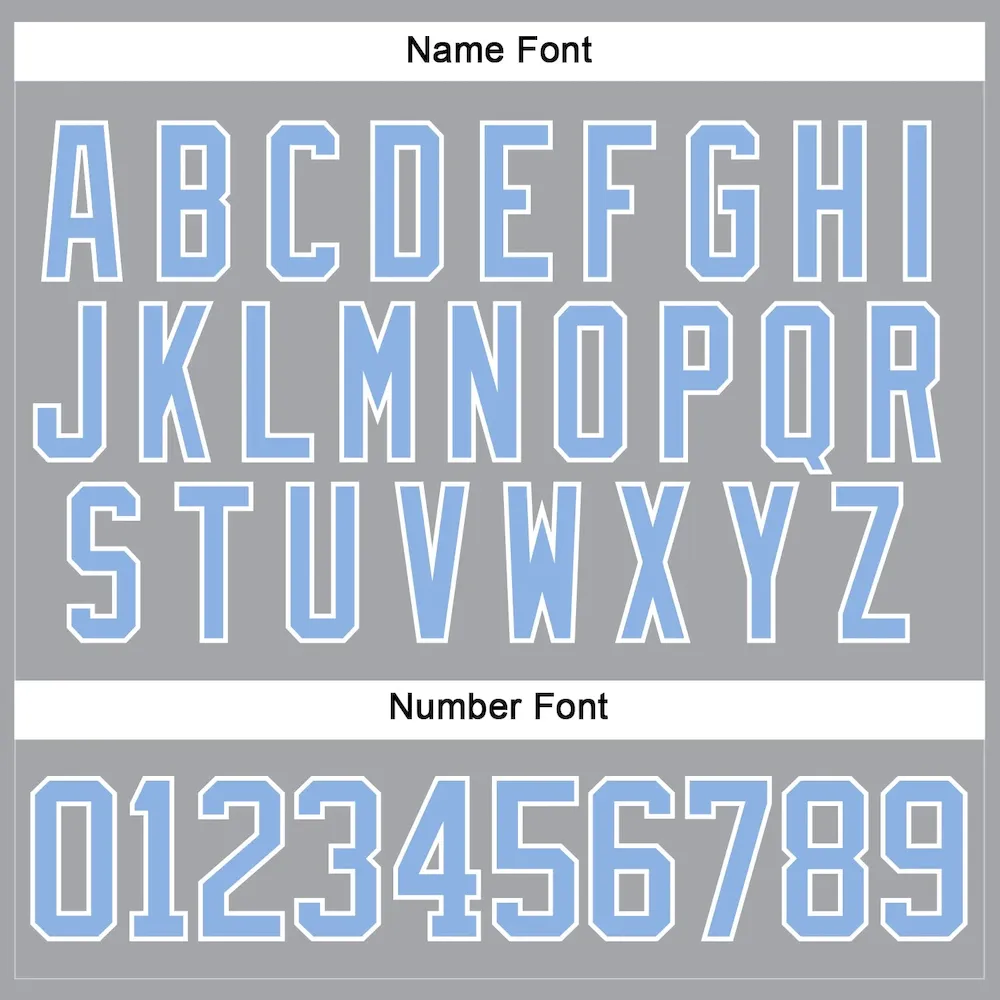 Custom Gray Light Blue-White Hockey Lace Neck Jersey - Image 5