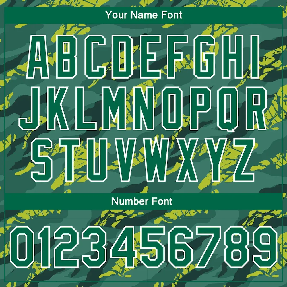 Custom Green Kelly Green-White 3D Pattern Design Bomber Full-Snap Varsity Letterman Jacket - Image 5