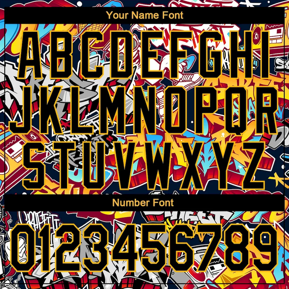 Custom Graffiti Pattern Black-Gold Grunge Urban Street Art 3D Bomber Full-Snap Varsity Letterman Jacket - Image 5