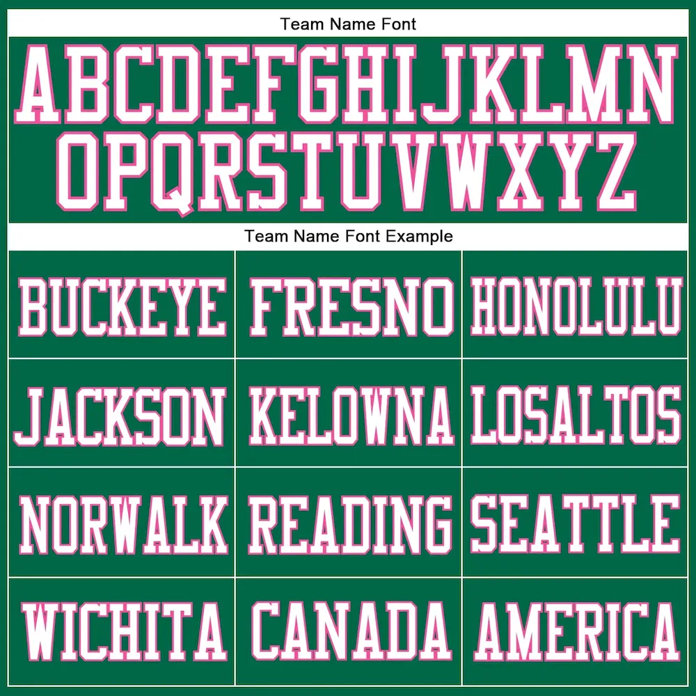 Custom Kelly Green White-Pink Mesh Authentic Football Jersey - Image 3