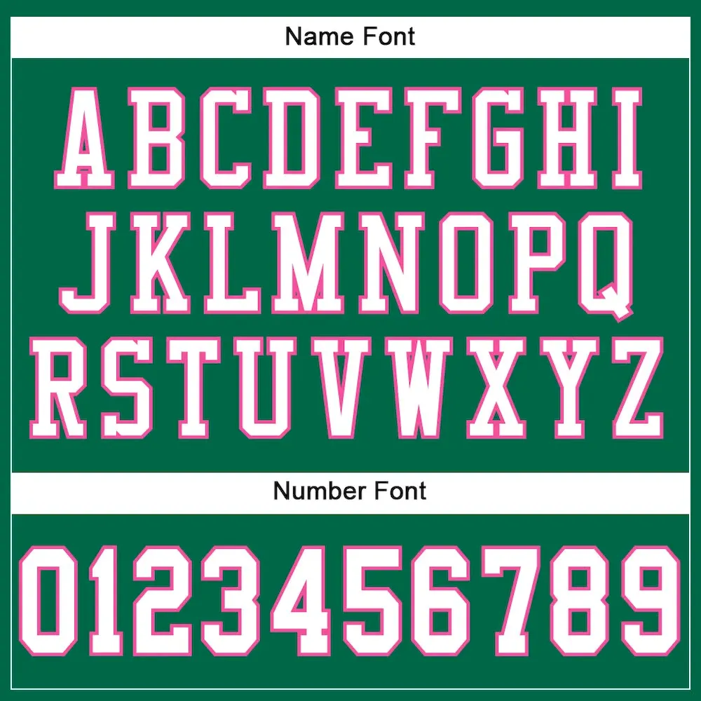Custom Kelly Green White-Pink Mesh Authentic Football Jersey - Image 4