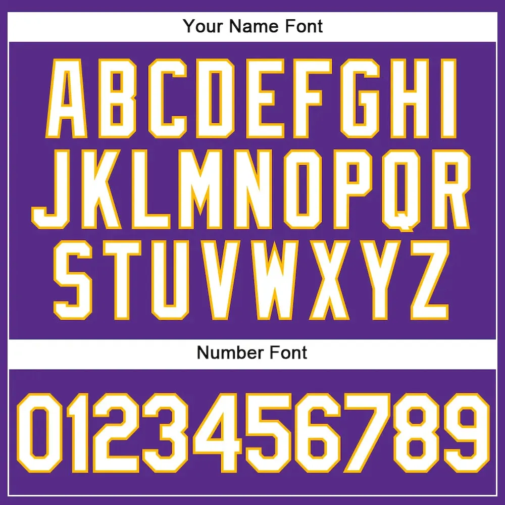 Custom Purple White Pinstripe Gold Authentic Baseball Jersey - Image 5