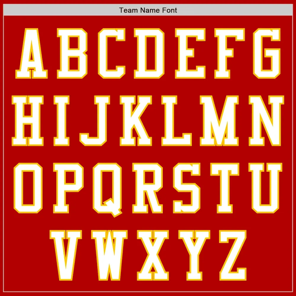 Custom Red White-Yellow Authentic Baseball Jersey - Image 7