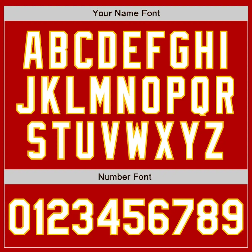 Custom Red White-Yellow Authentic Baseball Jersey - Image 8