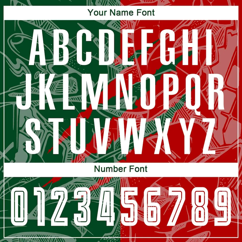 Custom Graffiti Pattern Red-Green Scratch Sublimation Soccer Uniform Jersey - Image 6