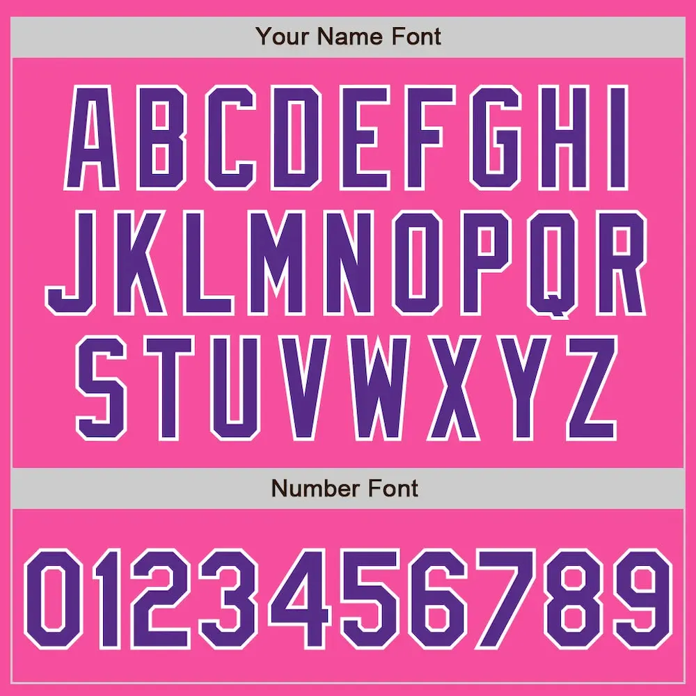 Custom Pink Purple-White Two-Button Unisex Softball Jersey - Image 5
