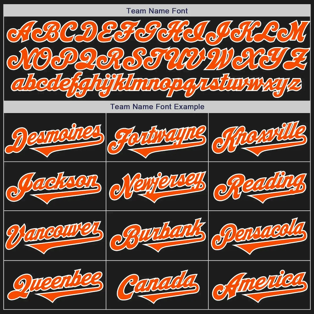 Custom Black Orange-White Authentic Two Tone Baseball Jersey - Image 4