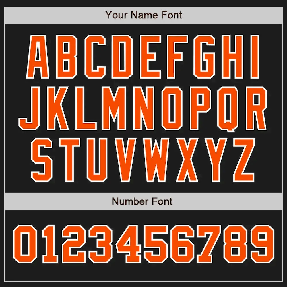 Custom Black Orange-White Authentic Two Tone Baseball Jersey - Image 5