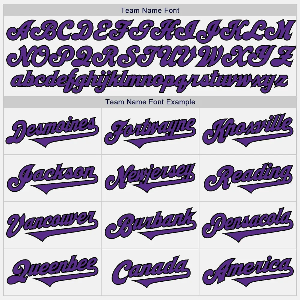 Custom White Purple-Black Authentic Two Tone Baseball Jersey - Image 4