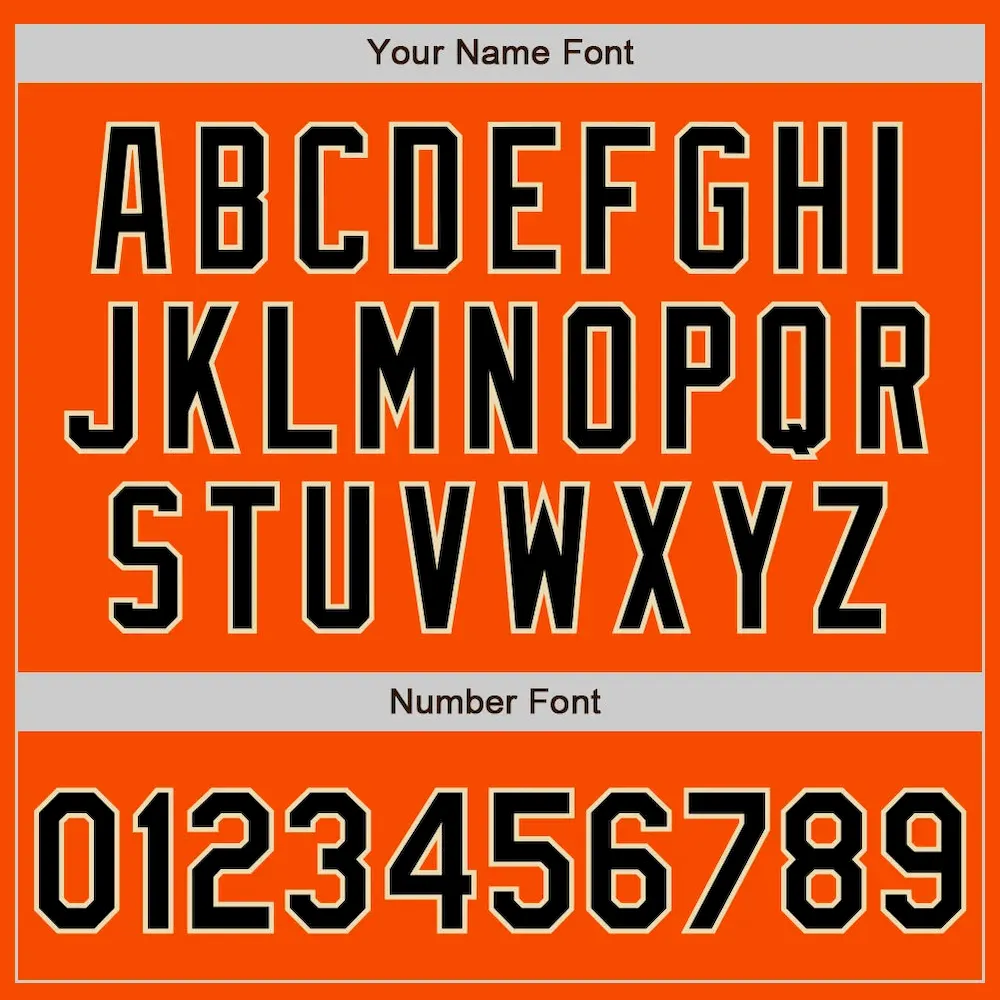 Custom Orange Black-Cream Authentic Two Tone Baseball Jersey - Image 5