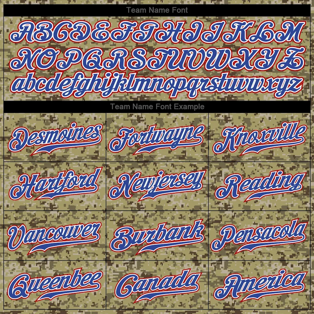 Custom Camo Royal-Red Authentic Salute To Service Baseball Jersey - Image 4