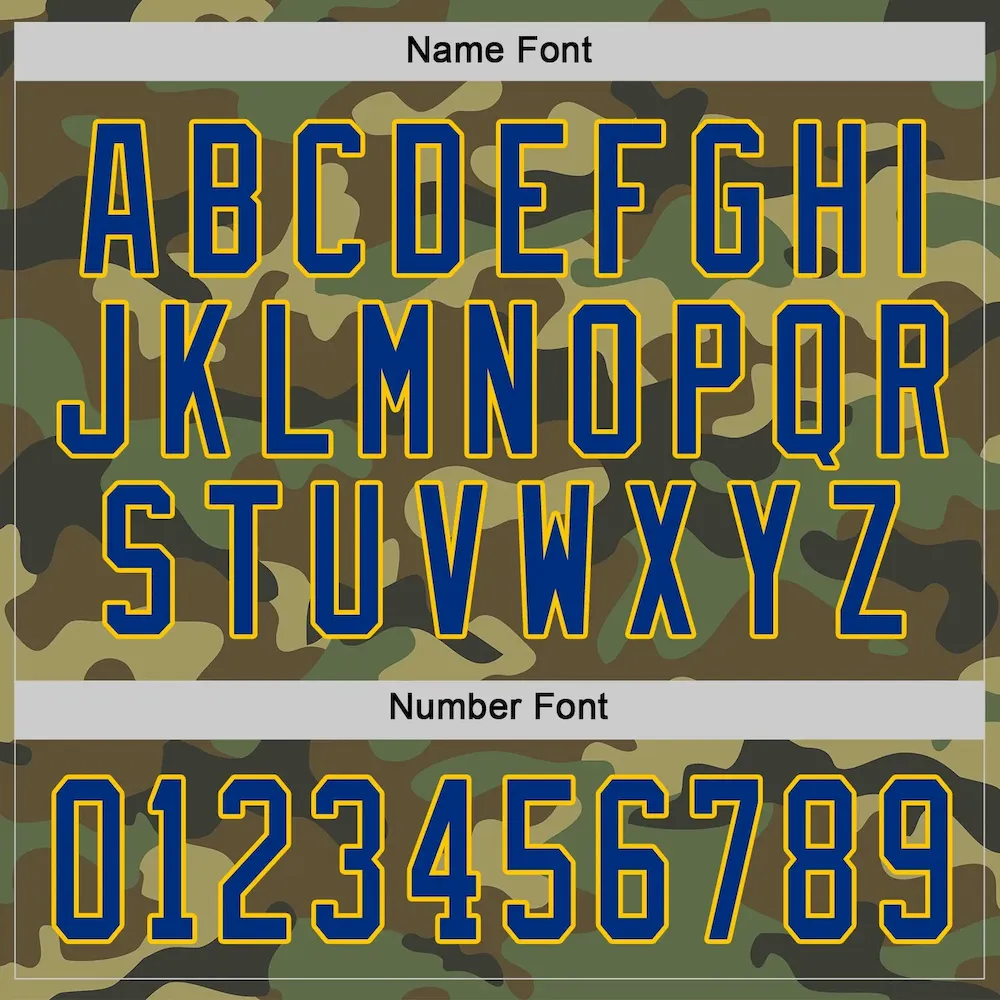 Custom Camo Royal-Gold Salute To Service Hockey Jersey - Image 3