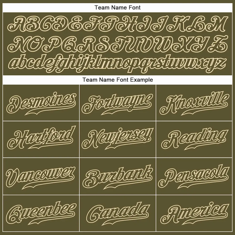 Custom Olive Olive-Cream Authentic Salute To Service Baseball Jersey - Image 4