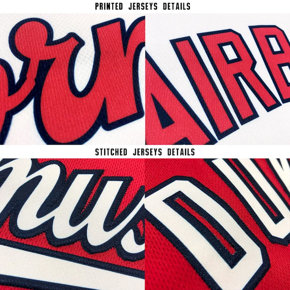 Custom Red White-Royal Baseball Jersey - Image 6