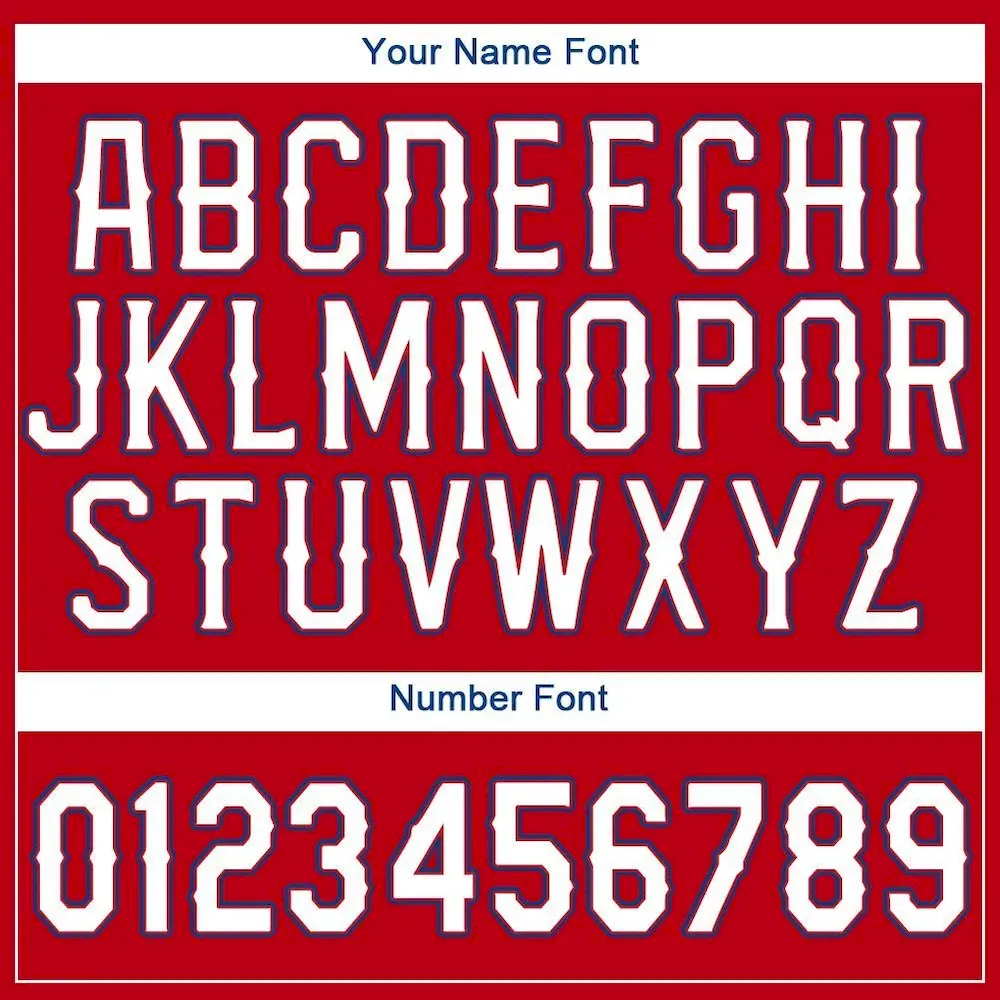 Custom Red White-Royal Baseball Jersey - Image 4